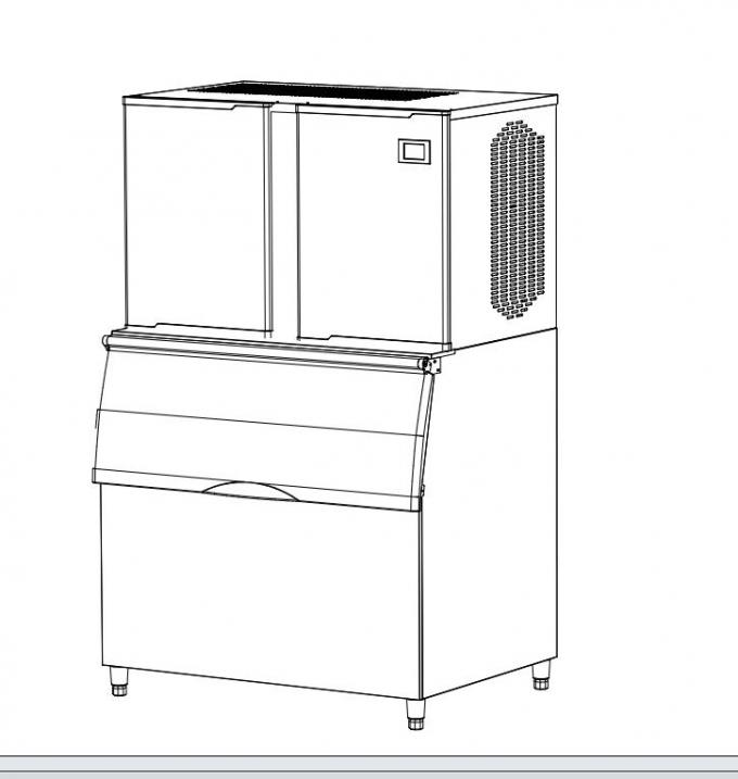 máquina 50kg/day del fabricante de hielo del cuadrado 8000W para la cafetería 22